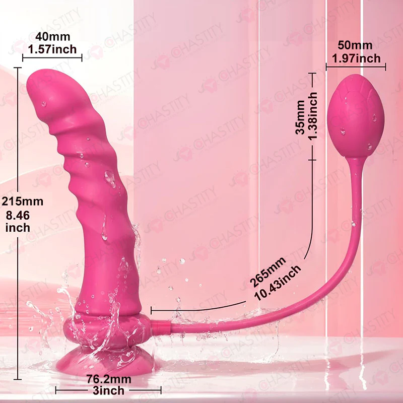 App Controlled Pink Vibrating Dildo (With Butt Plug) - Image 3