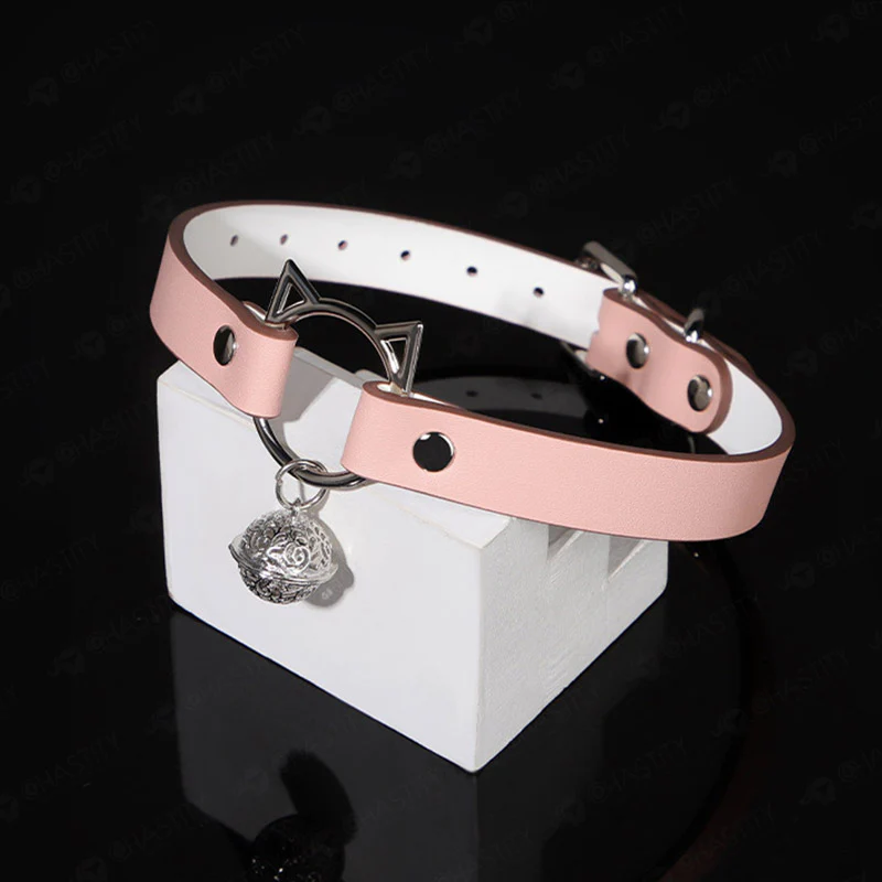 BDSM Cat Collar With Bell - Image 2