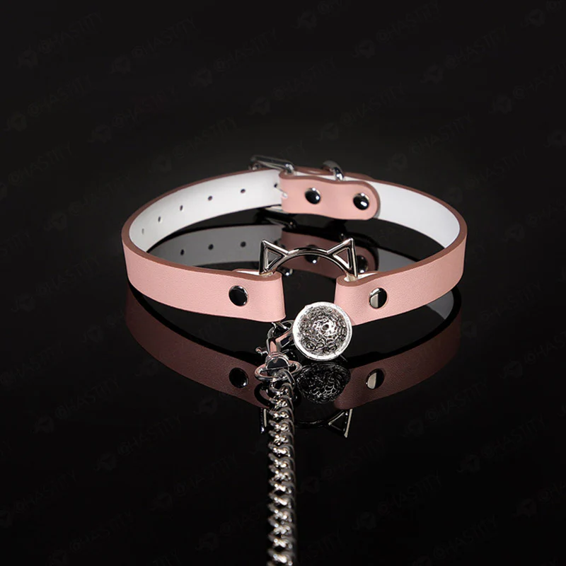 BDSM Cat Collar With Bell - Image 3