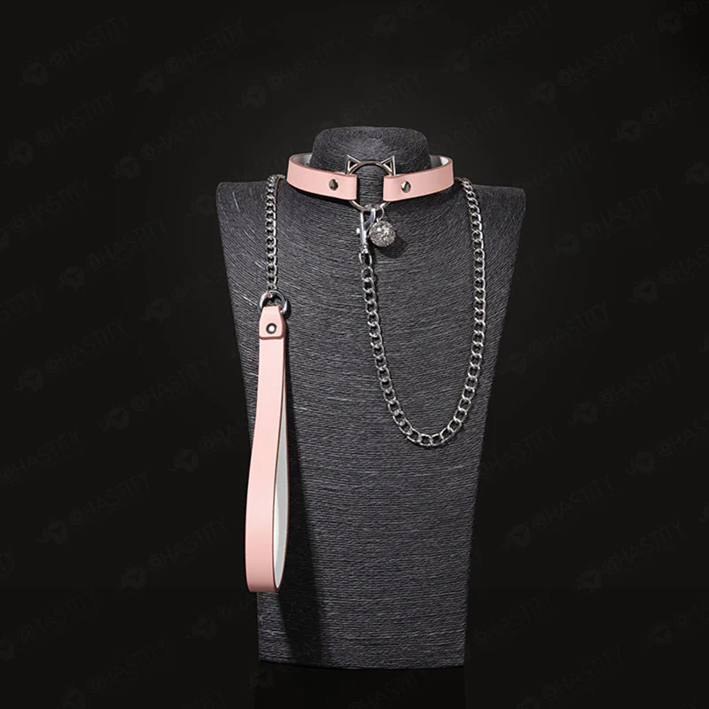 BDSM Cat Collar With Bell - Image 4