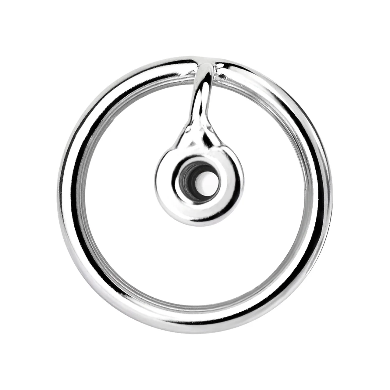 Beaded Hollow Urethral Plug With Penis Ring - Image 4