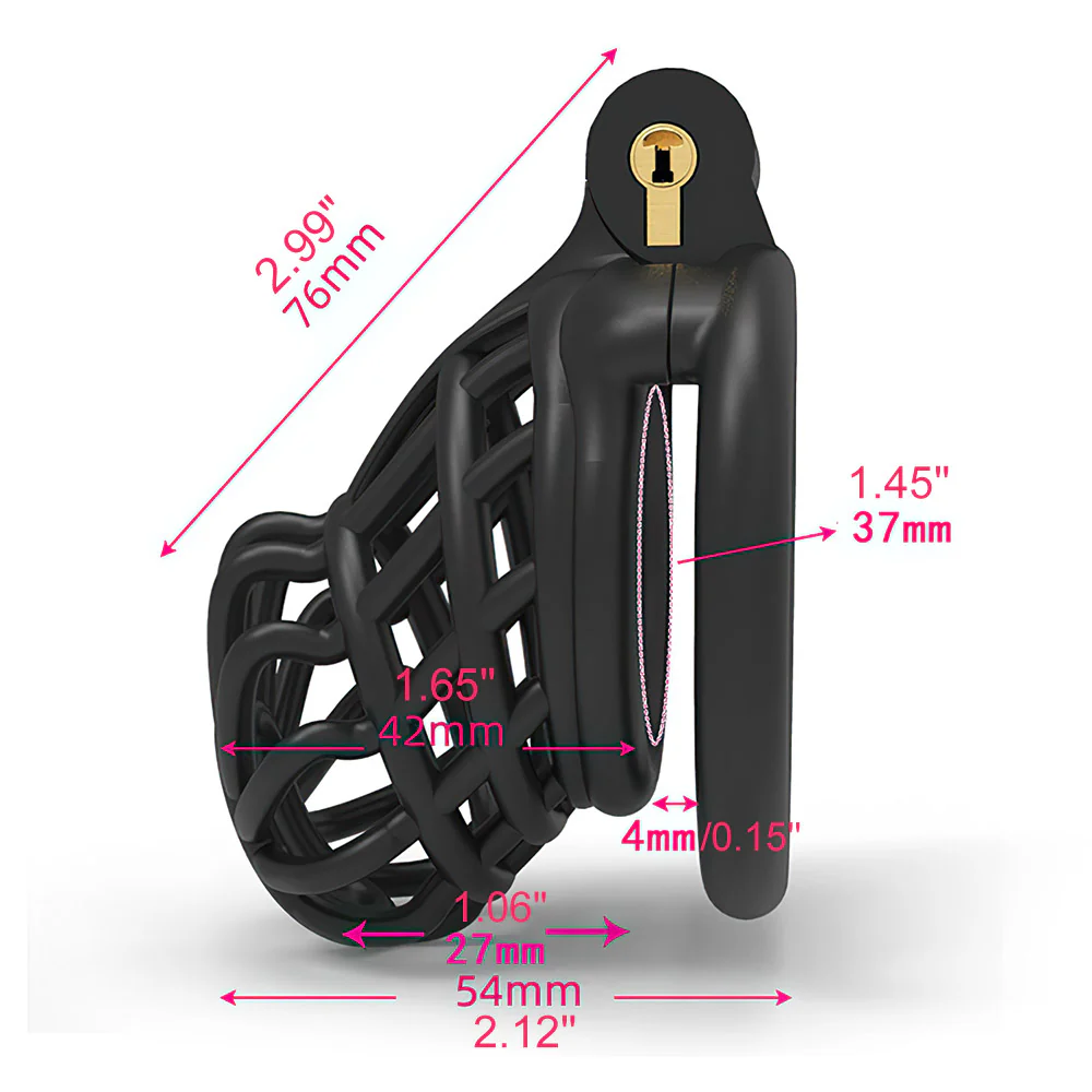 Black Chastity Cage - Image 5