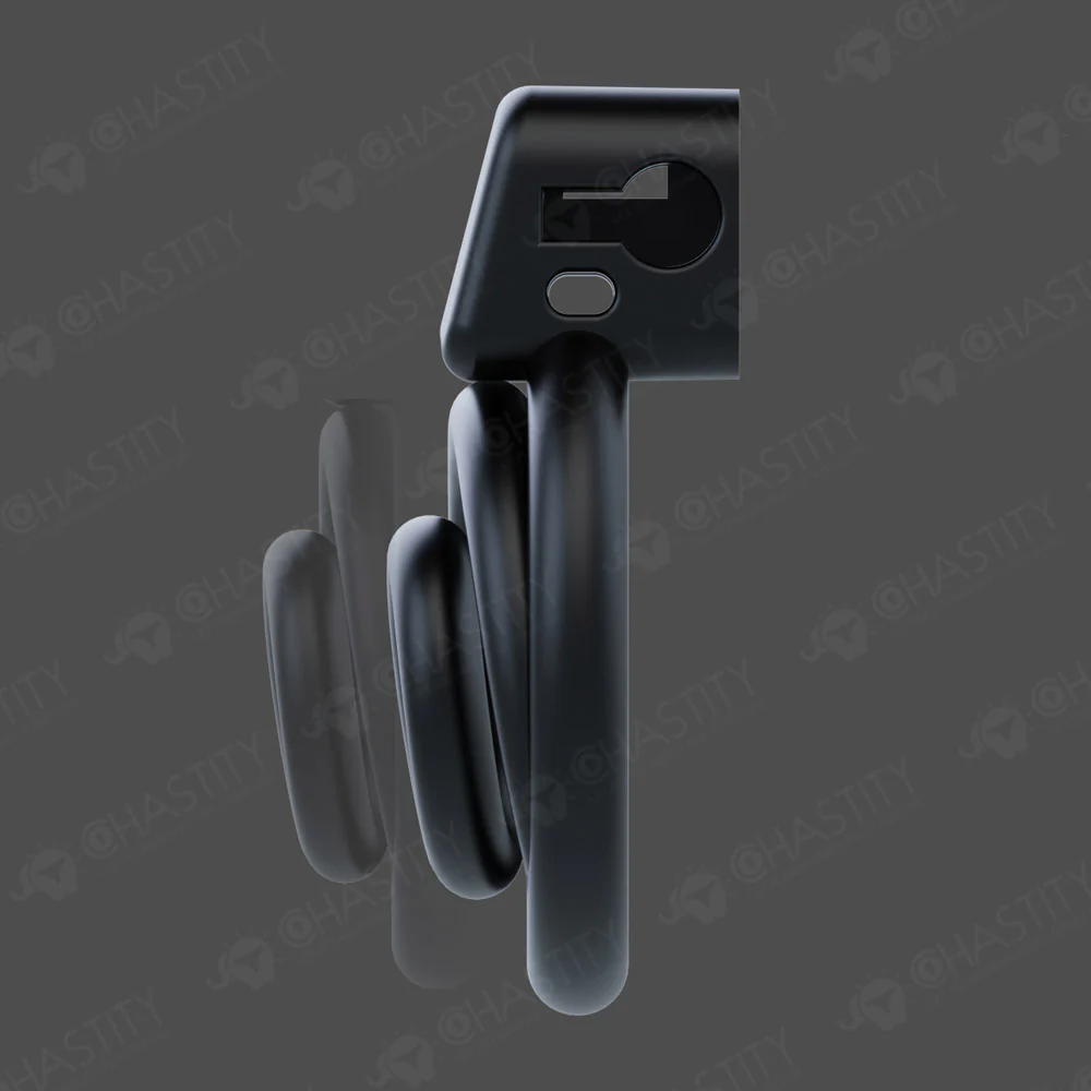 Black Whirlwind Spring Plastic Dick Cage - Image 2