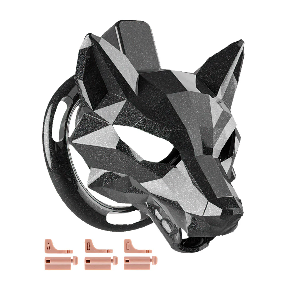 Black Wolf Chastity Cage