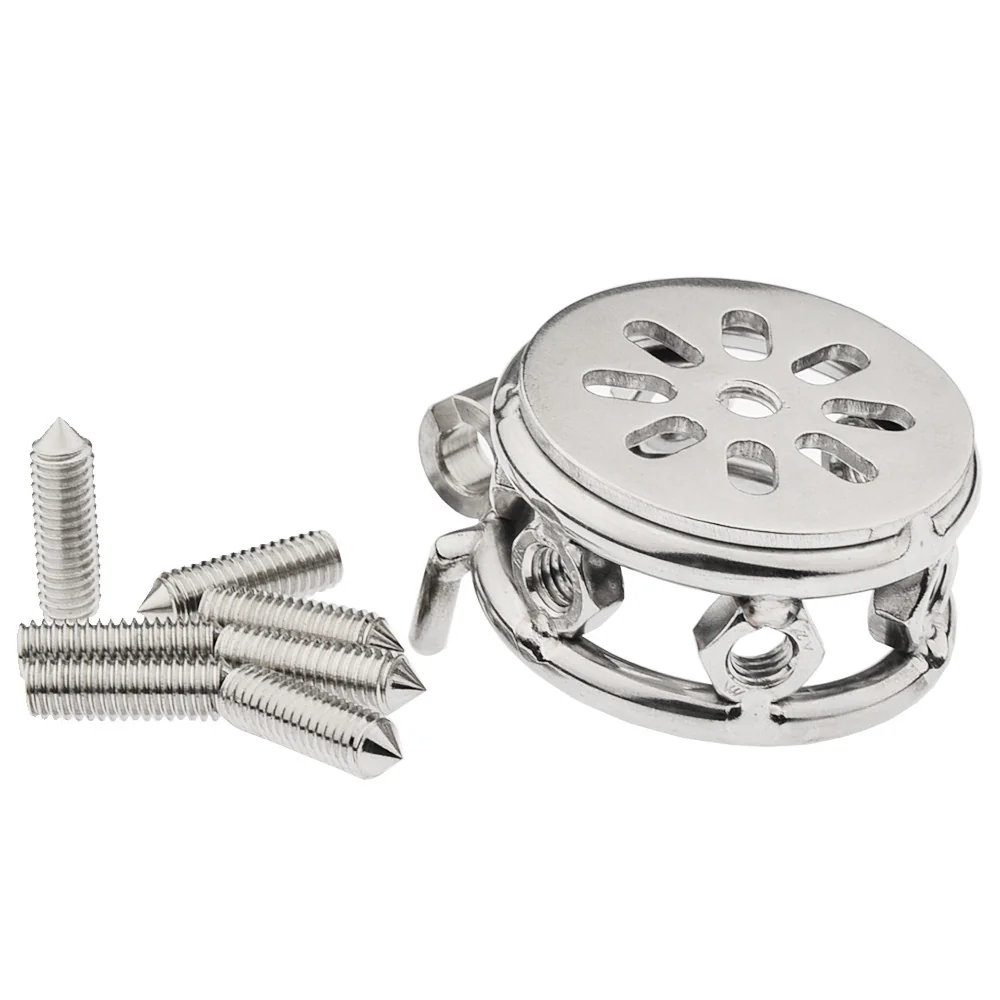 Bolted Chastity Cage With Spikes - Image 2