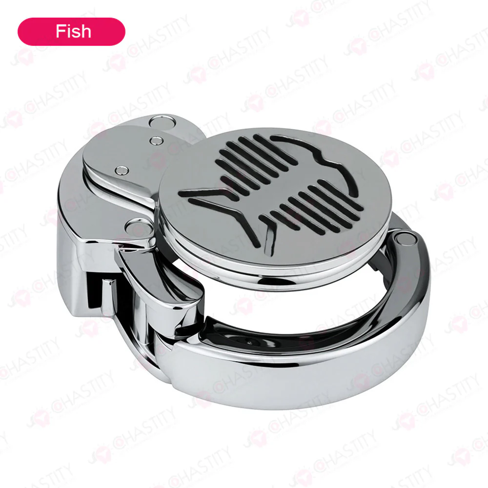 Adjustable Ring & Button-Lock Chastity Cage Emoji - Image 8