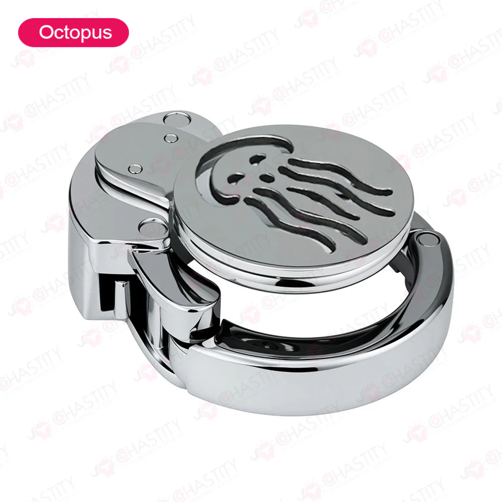 Adjustable Ring & Button-Lock Chastity Cage Emoji - Image 9