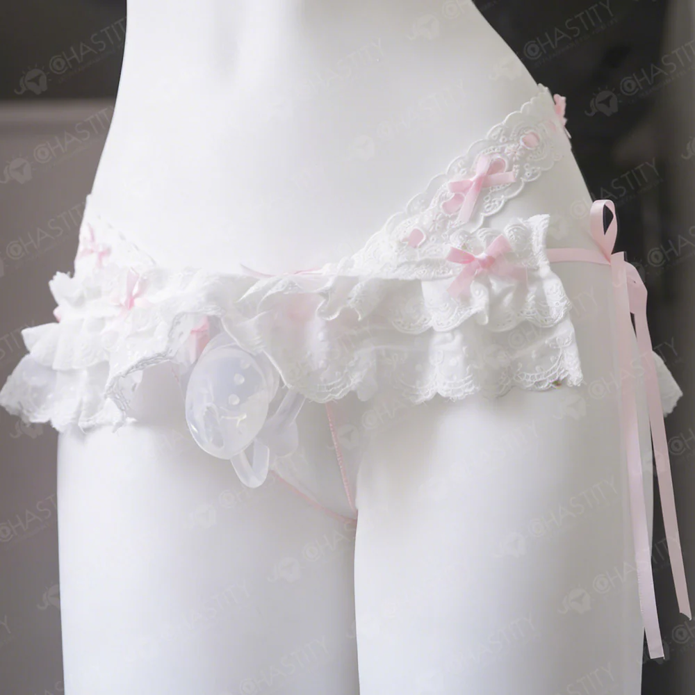 Lace Chastity Cage Skirt Support Strap - Image 2