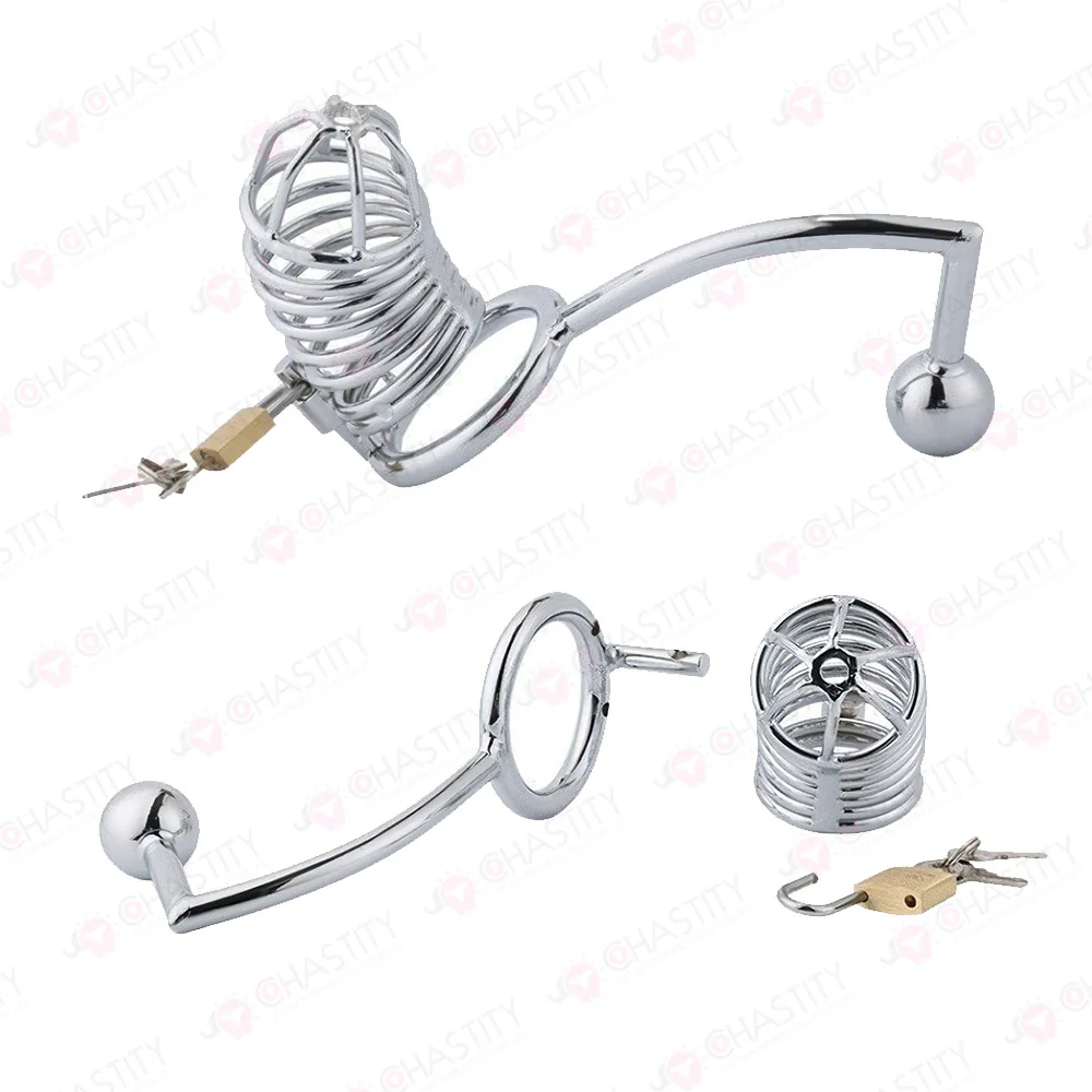 Chastity Cage With Anal Hook - Image 4