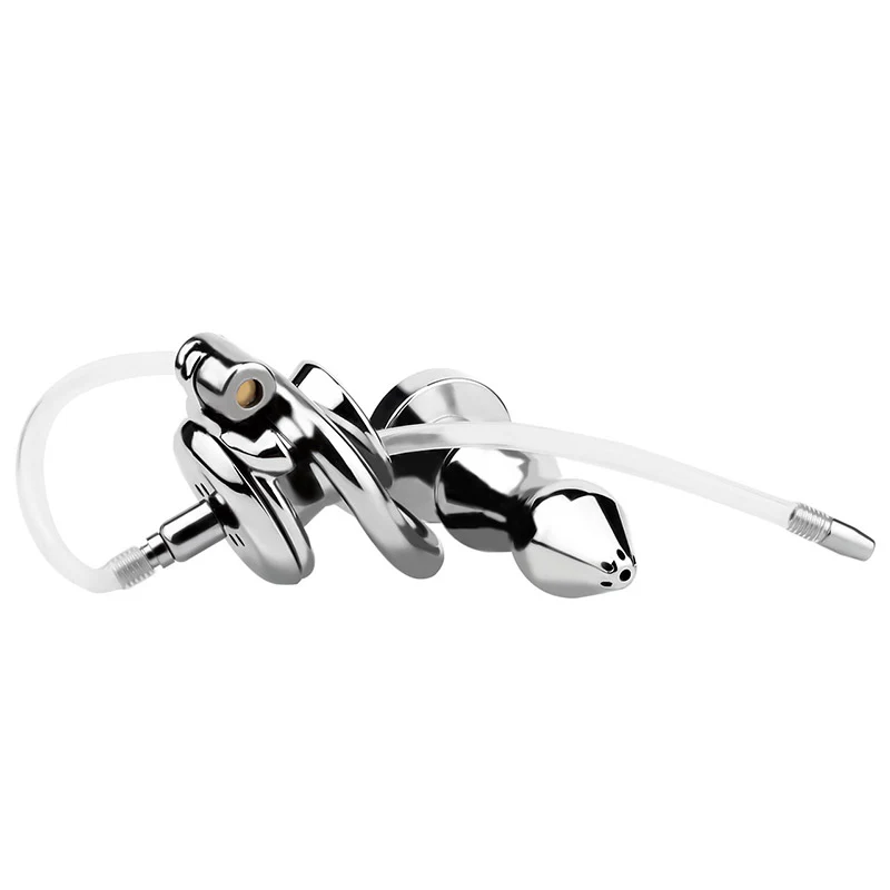 Chastity Cage With Enema Butt Plug - Image 11