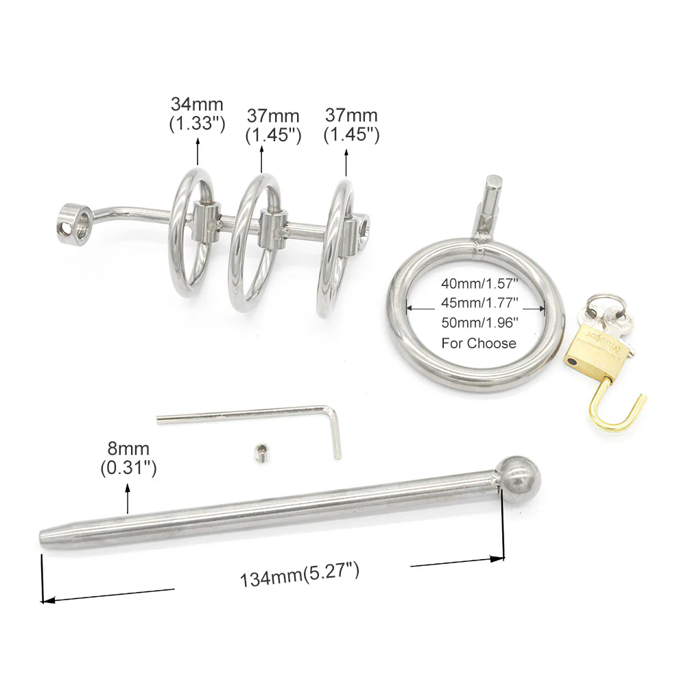 Chastity Cage With Urethral Sound - Image 4