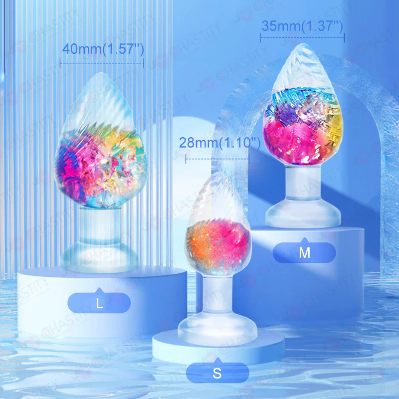 Clear & Rainbow Soft Anal Plug - Image 3