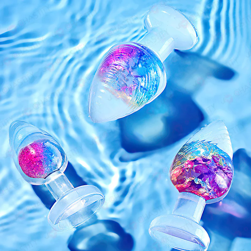Clear & Rainbow Soft Anal Plug - Image 7