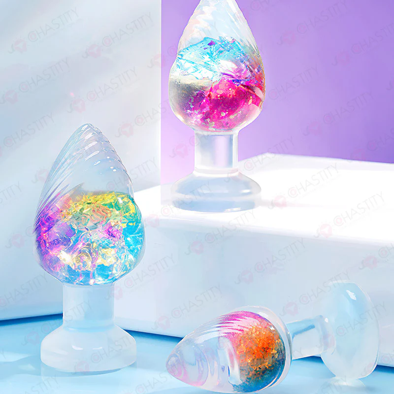 Clear & Rainbow Soft Anal Plug - Image 8