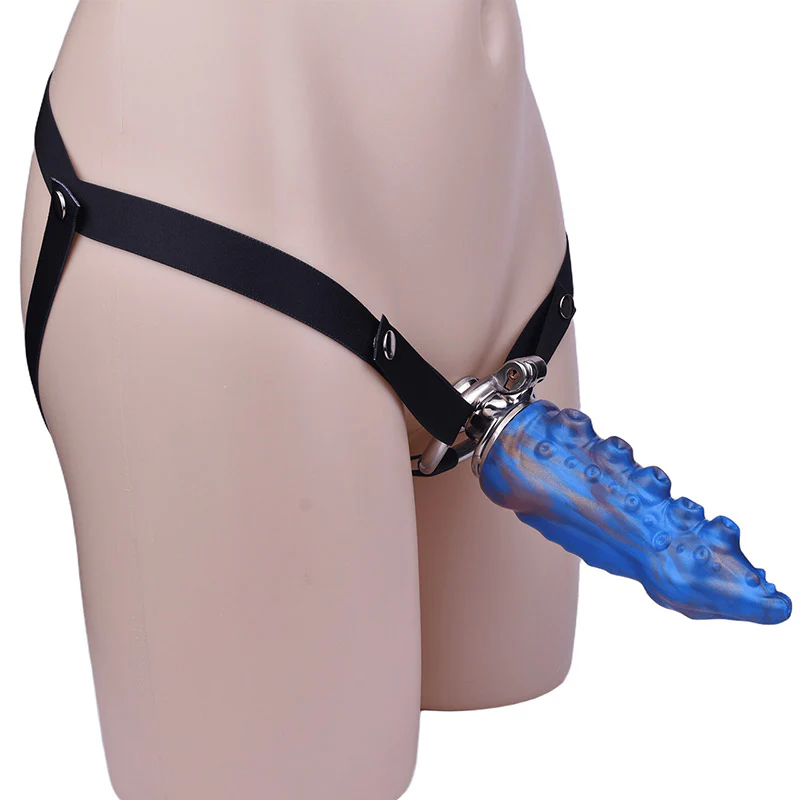 Cock Block Device With Monster Dildo - Image 12
