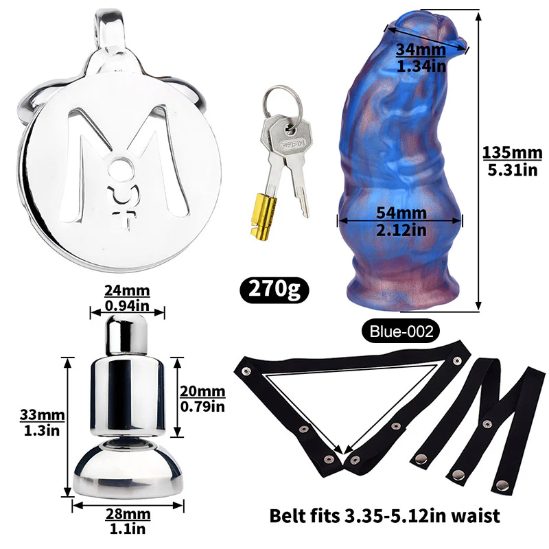 Cock Block Device With Monster Dildo - Image 15
