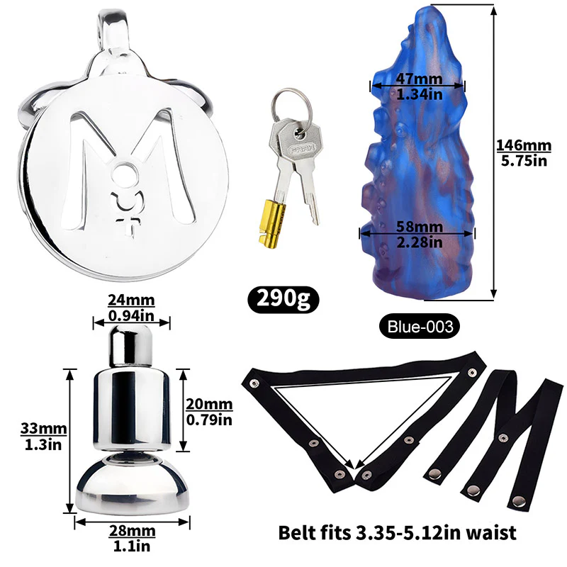 Cock Block Device With Monster Dildo - Image 16