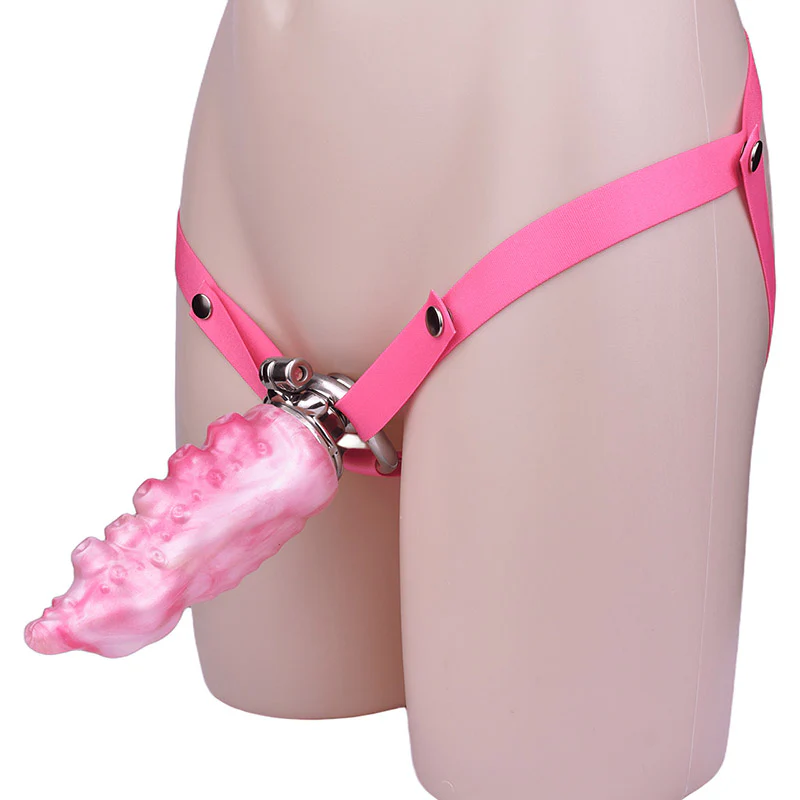 Cock Block Device With Monster Dildo - Image 4