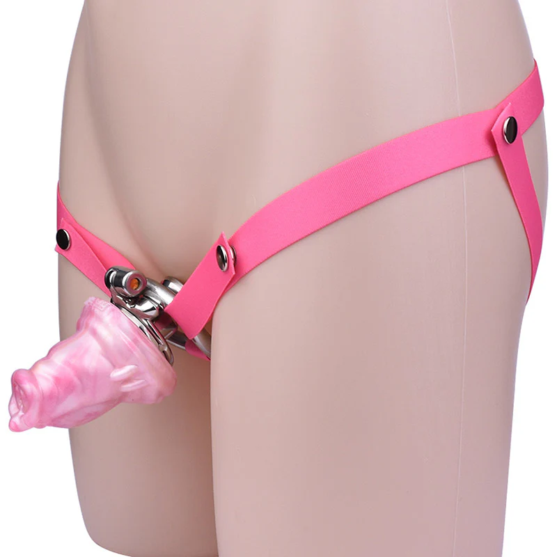 Cock Block Device With Monster Dildo - Image 5