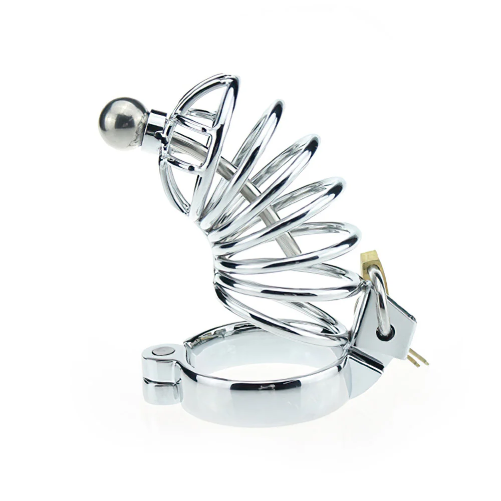 Cock Cage With Catheter (3 Rings)