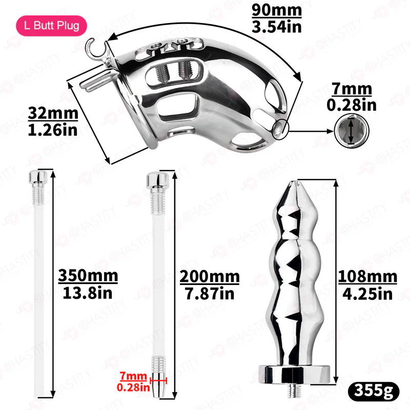 Cruel Male Chastity Device (With Anal Plug) - Image 4