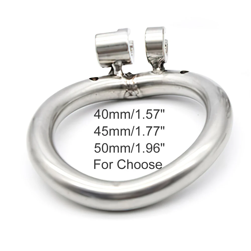 Curved Stainless Steel Cock Cage Ring Accessory - Image 2