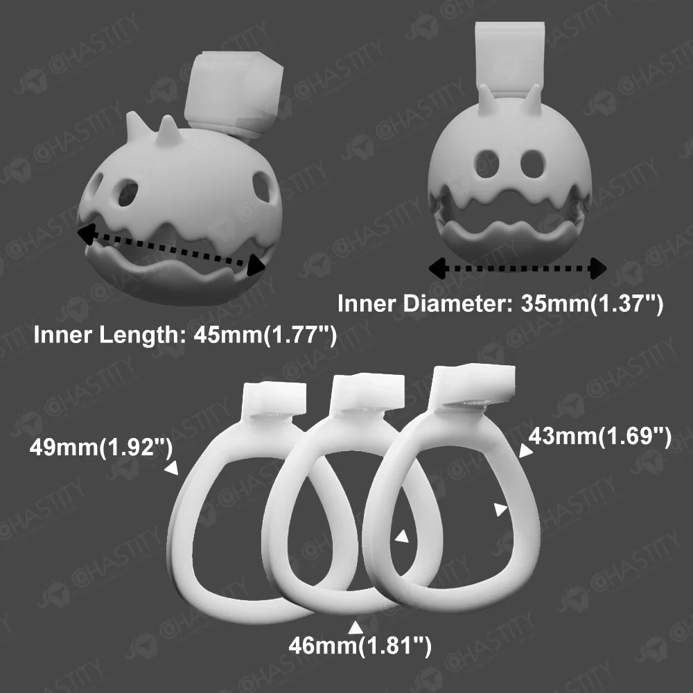 Cute Monster Cartoon Chastity Cage - Image 3