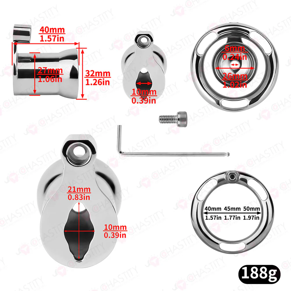 Deep Inverted Screw Lock Chastity Cage - Image 3