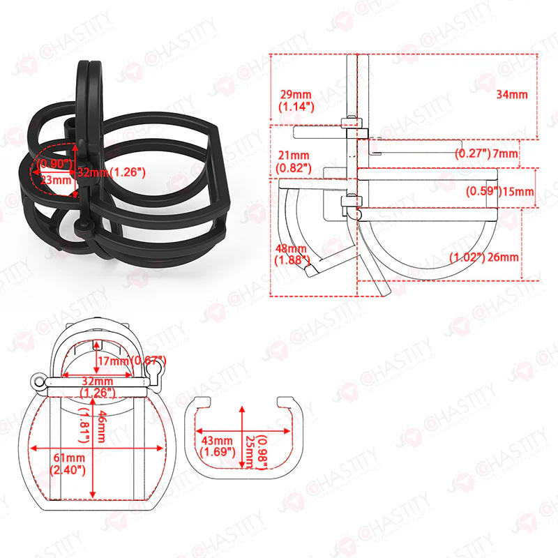 Detachable Full Chastity Bondage (Penis & Balls) - Image 3