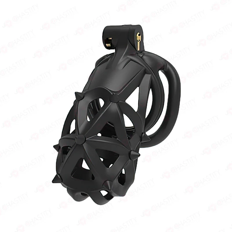 Diamond Chastity Cage With Silicone Spikes - Image 2
