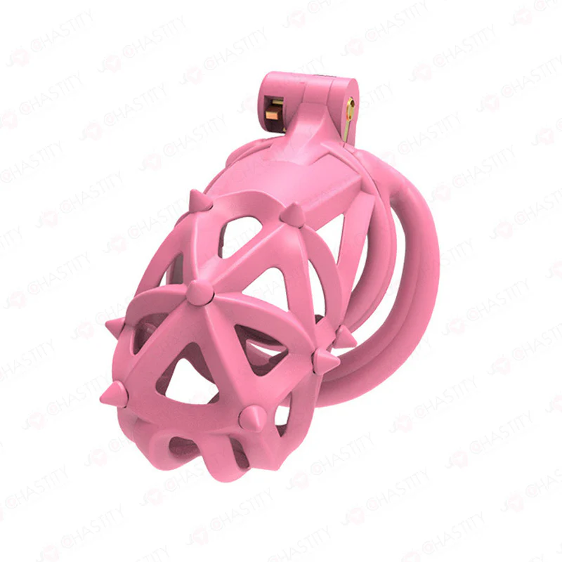 Diamond Chastity Cage With Silicone Spikes - Image 9