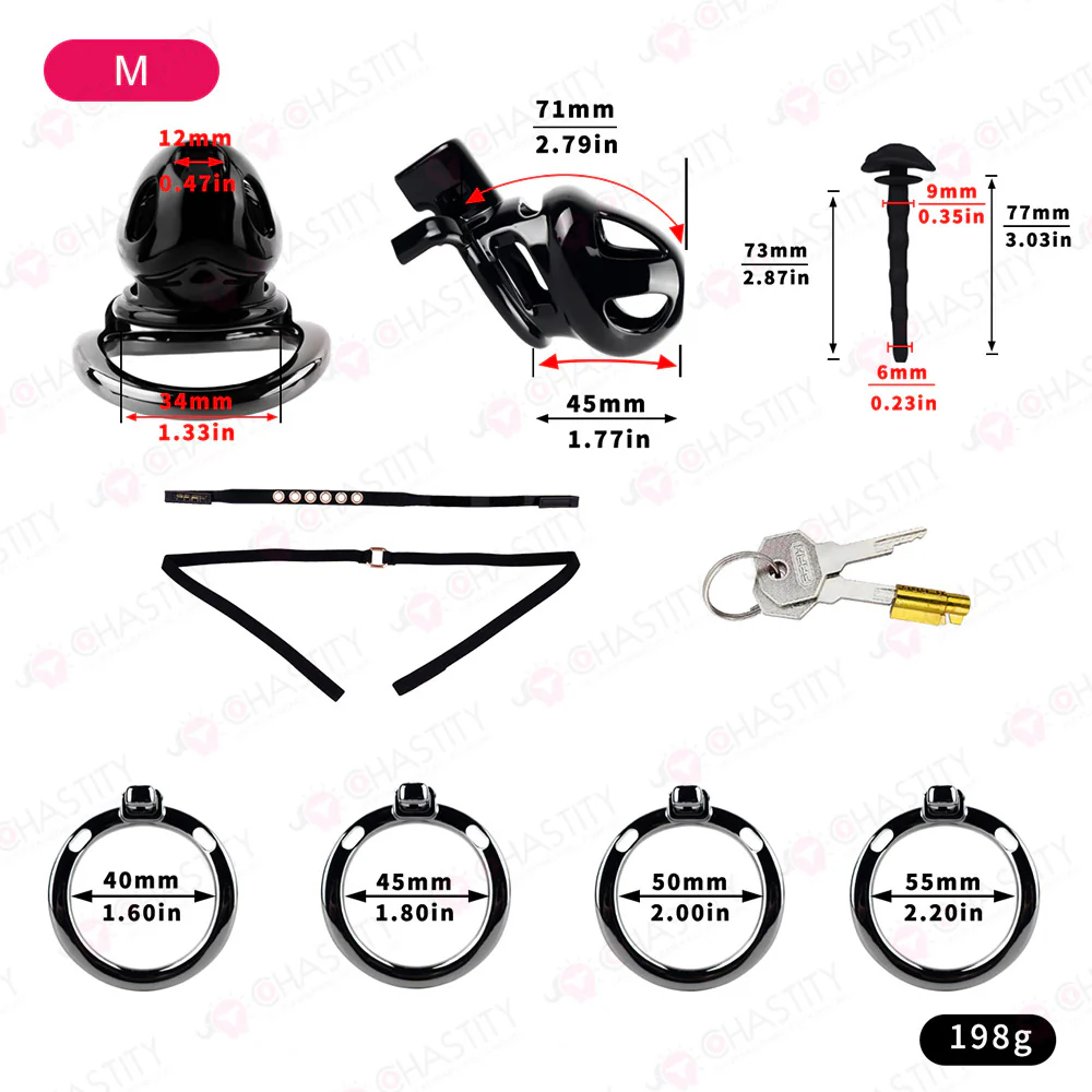ABS & Metal Fancy Chastity Cage - Image 11