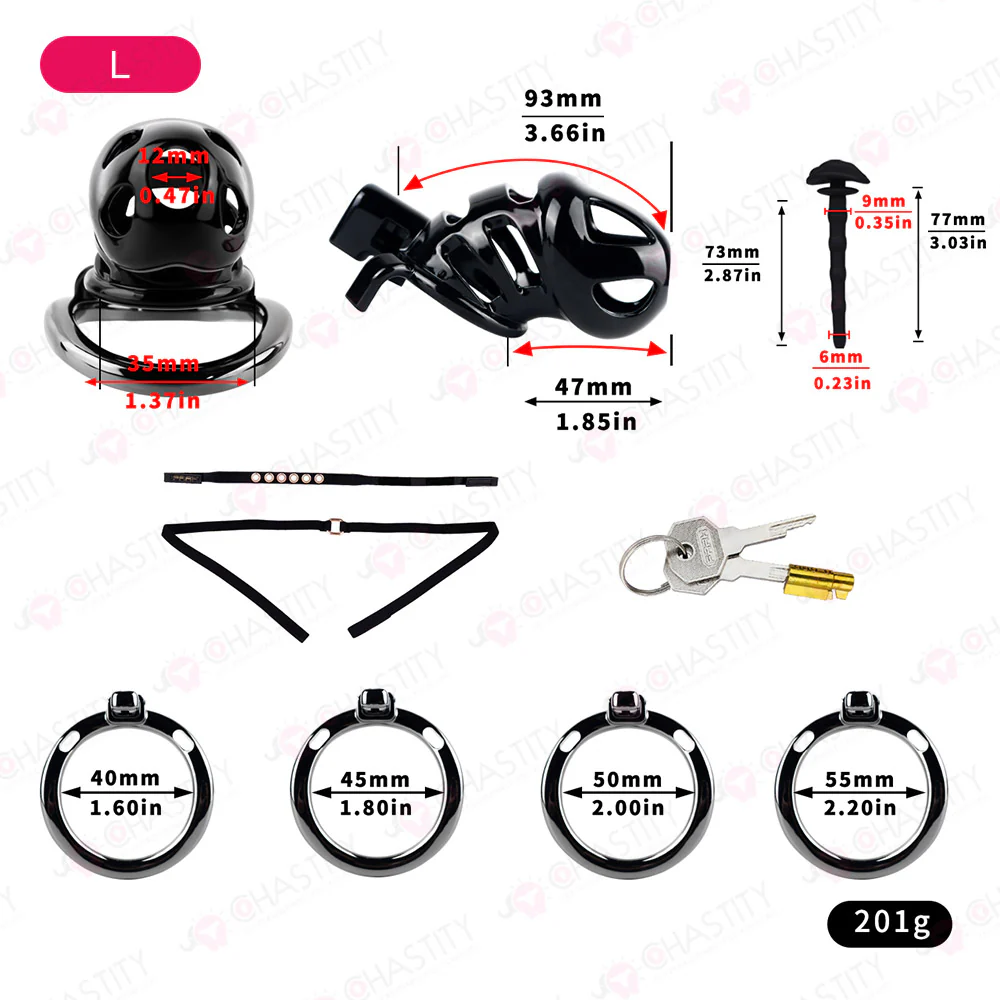 ABS & Metal Fancy Chastity Cage - Image 17