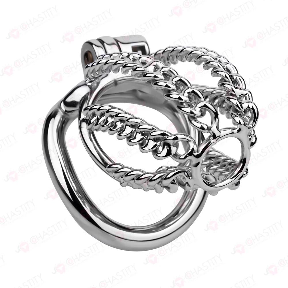 Fixed Steel Link Chastity Cage - Image 11