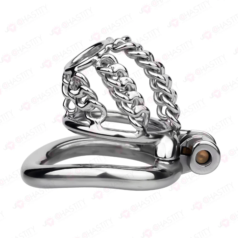 Fixed Steel Link Chastity Cage - Image 2