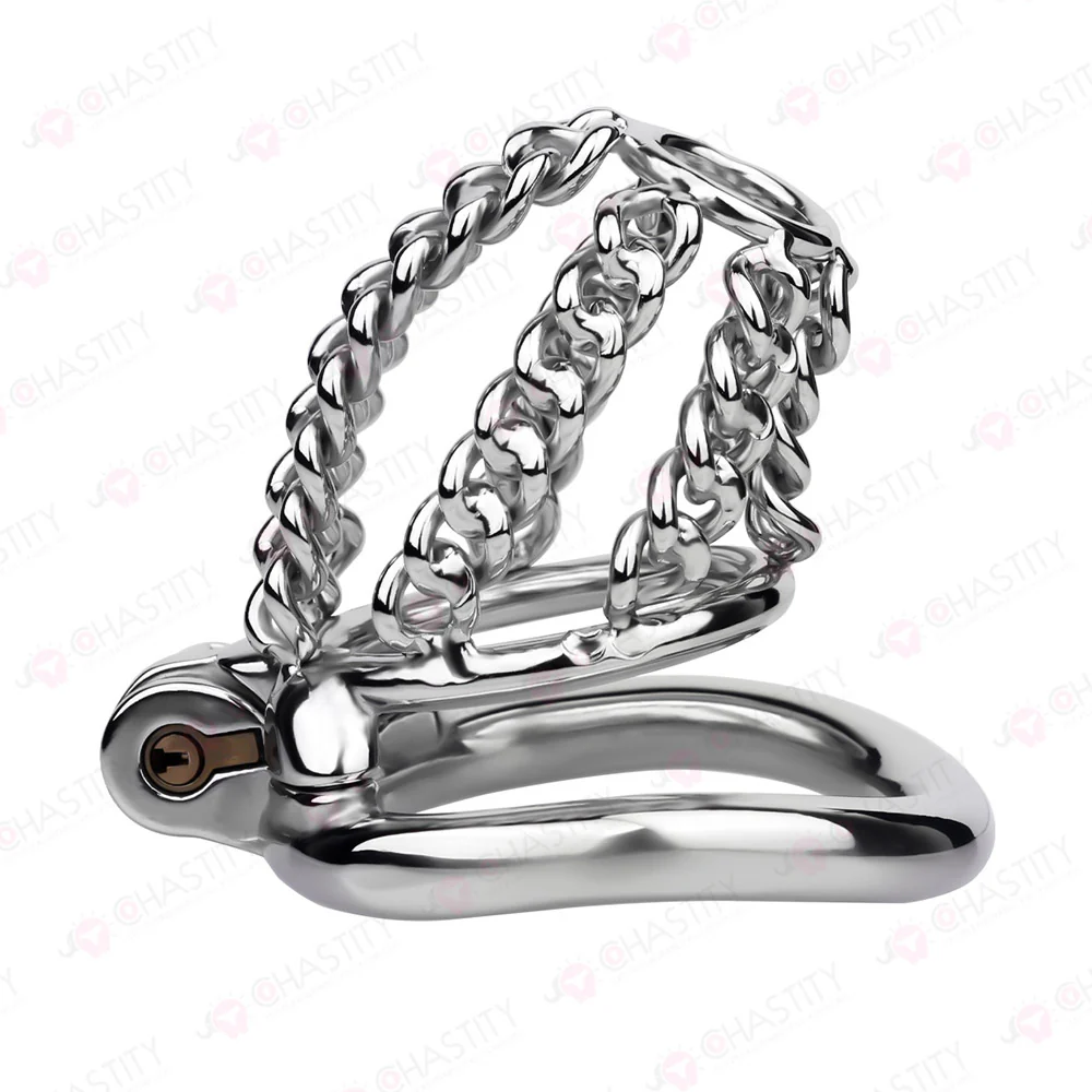 Fixed Steel Link Chastity Cage - Image 7