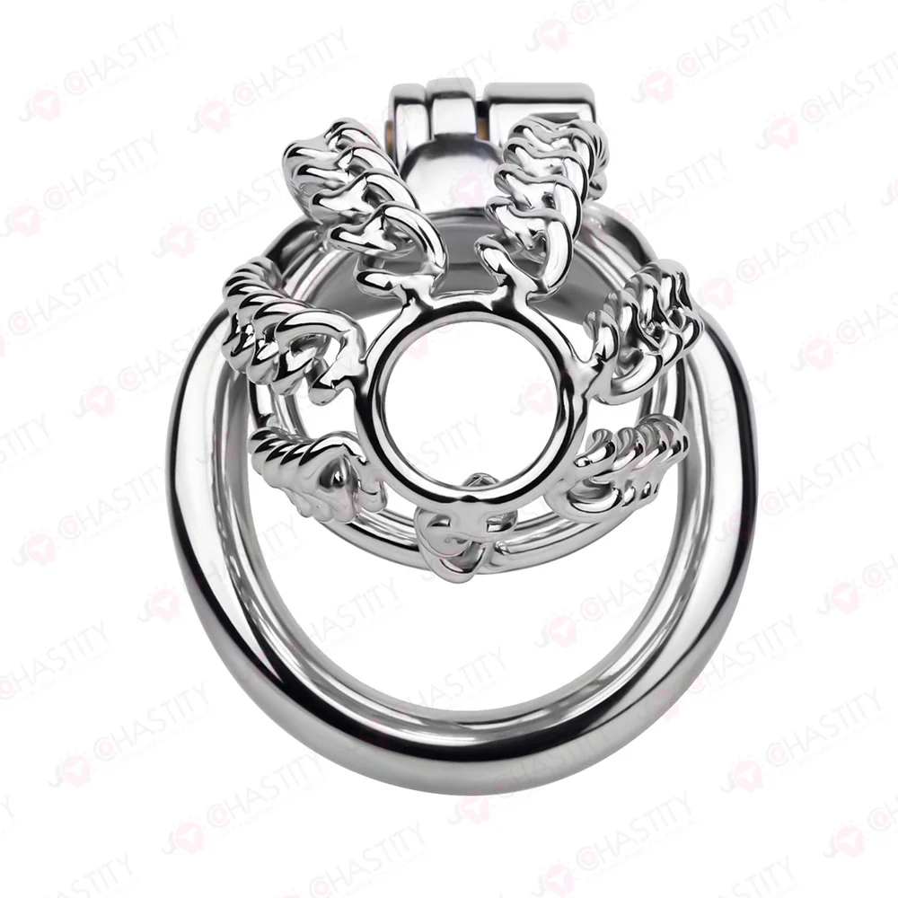 Fixed Steel Link Chastity Cage - Image 8