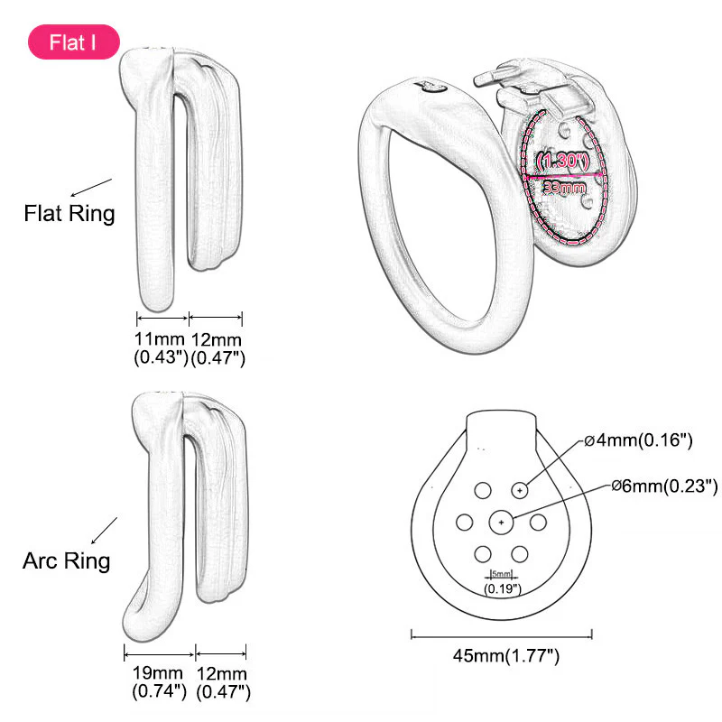 Flat Pink Chastity Lock - Image 4