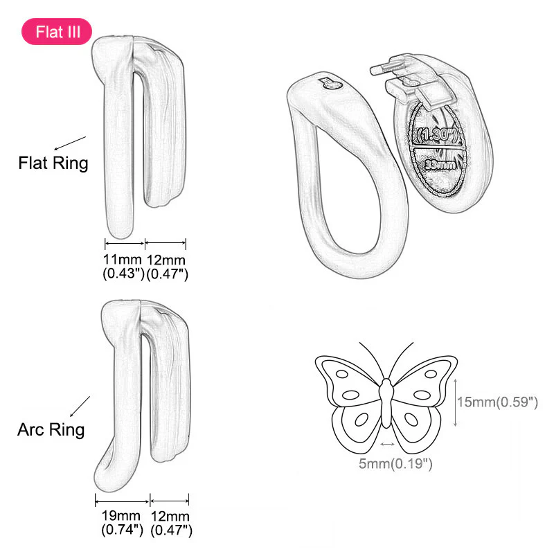 Flat Pink Chastity Lock - Image 6