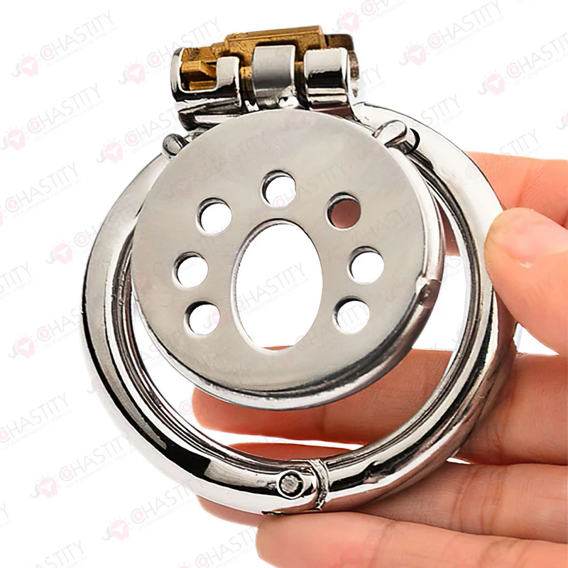 Flat Stainless Steel Chastity Lock (Hinge Ring) - Image 10