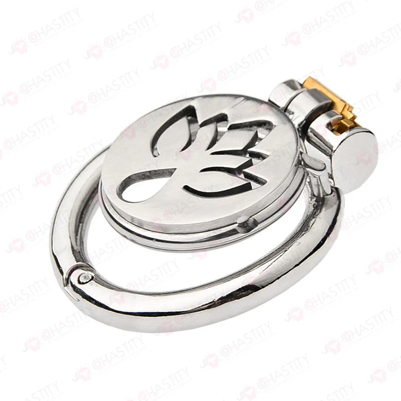 Flat Stainless Steel Chastity Lock (Hinge Ring) - Image 2