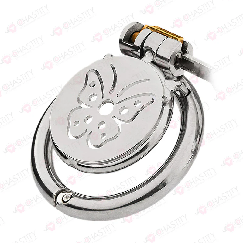 Flat Stainless Steel Chastity Lock (Hinge Ring) - Image 7