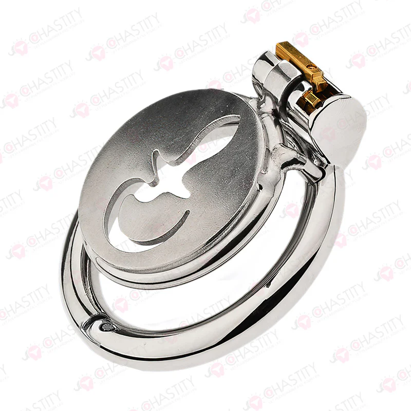 Flat Stainless Steel Chastity Lock (Hinge Ring) - Image 9