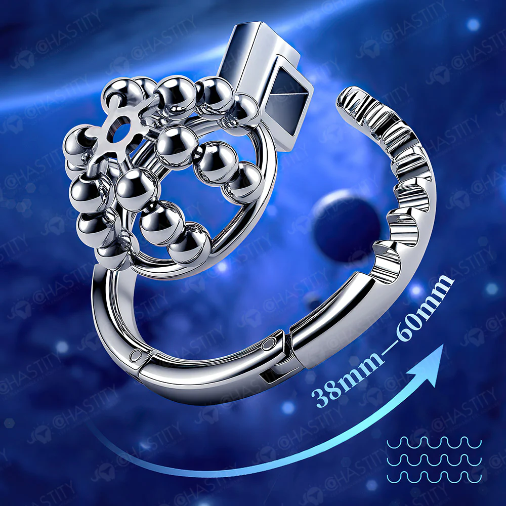 Flexible Chastity Cage (Rotatable Steel Beads & Adjustable Ring) - Image 2