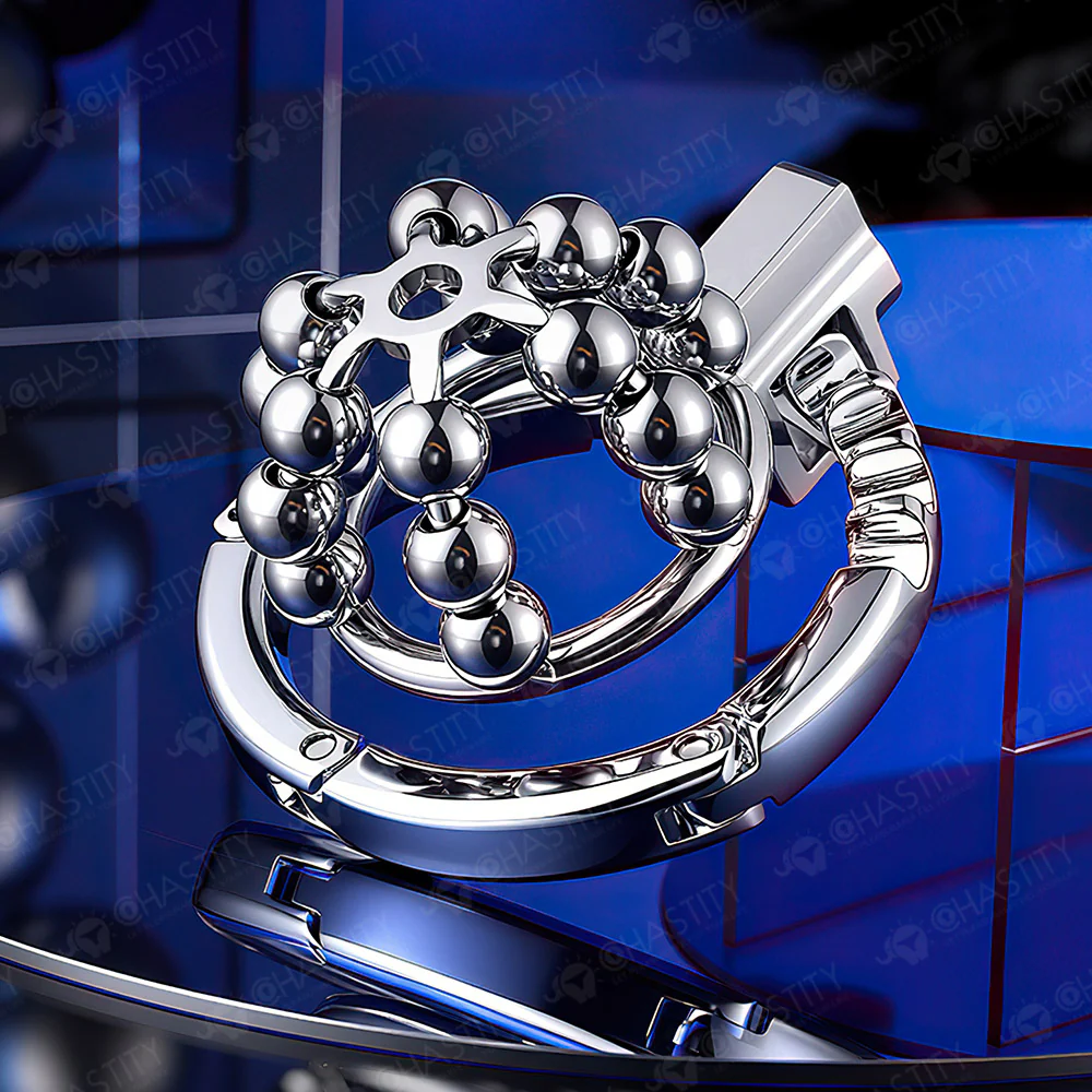 Flexible Chastity Cage (Rotatable Steel Beads & Adjustable Ring) - Image 6