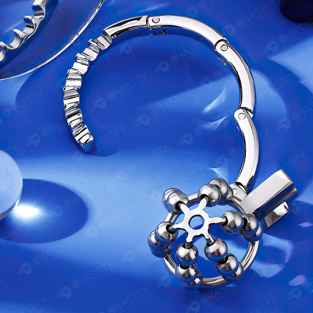 Flexible Chastity Cage (Rotatable Steel Beads & Adjustable Ring) - Image 8
