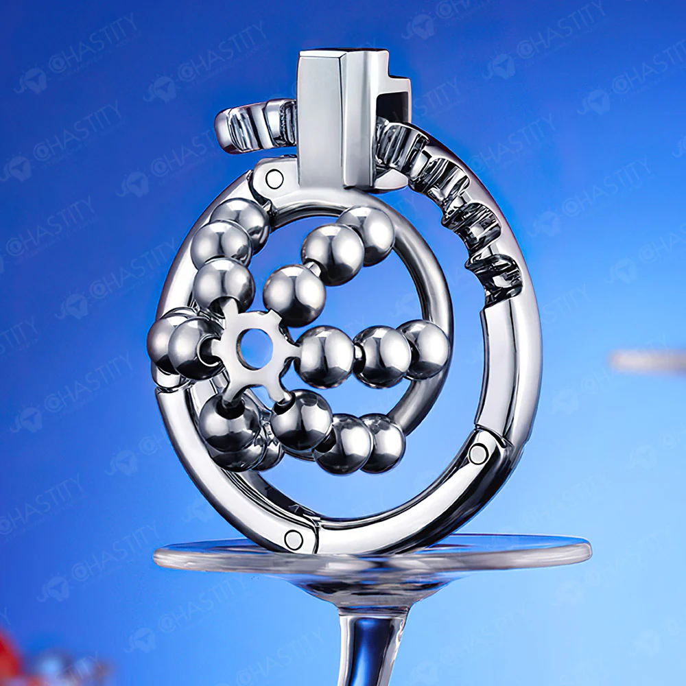 Flexible Chastity Cage (Rotatable Steel Beads & Adjustable Ring) - Image 9
