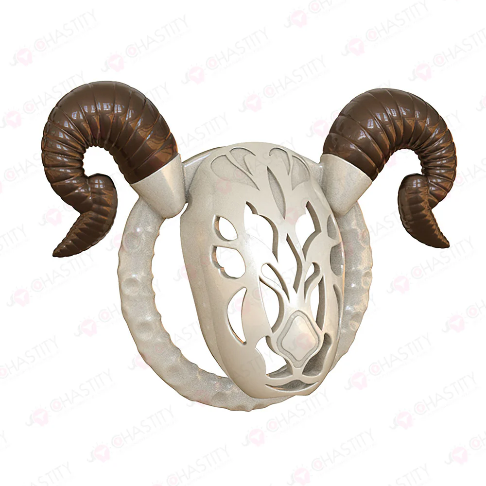 Goat Flat Chastity Penis Cover (Detachable Horns) - Image 10
