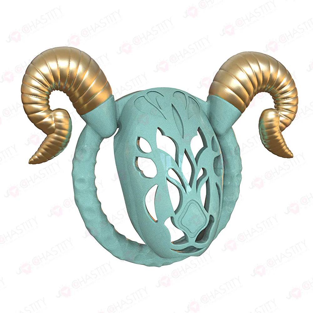 Goat Flat Chastity Penis Cover (Detachable Horns) - Image 13