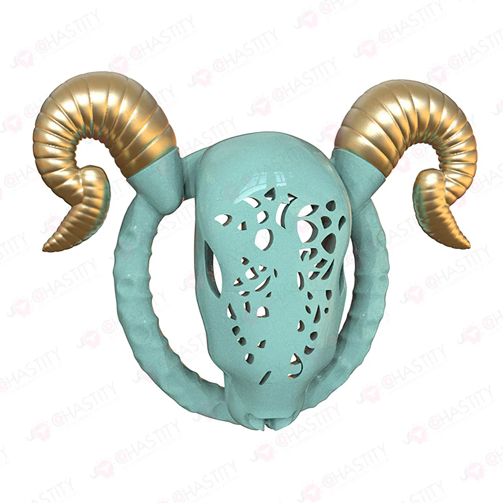 Goat Flat Chastity Penis Cover (Detachable Horns) - Image 7
